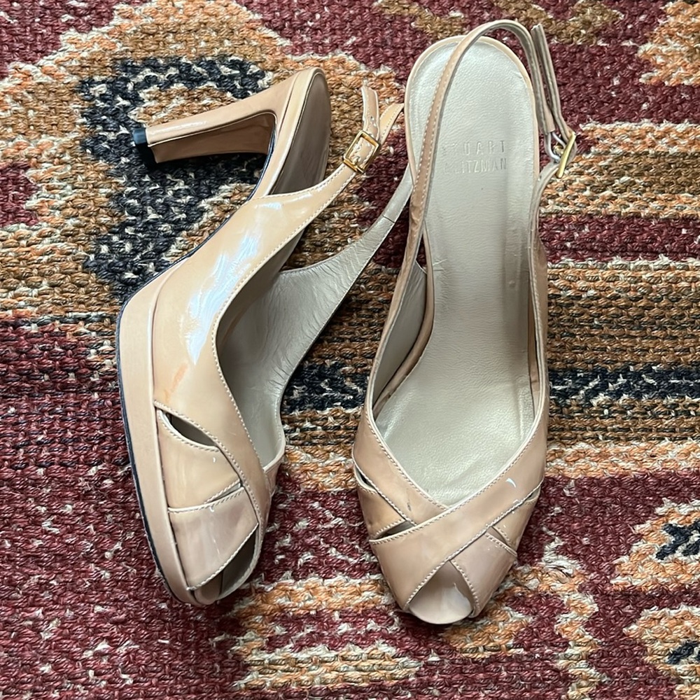 Stuart Weitzman Slingback Nude Heels